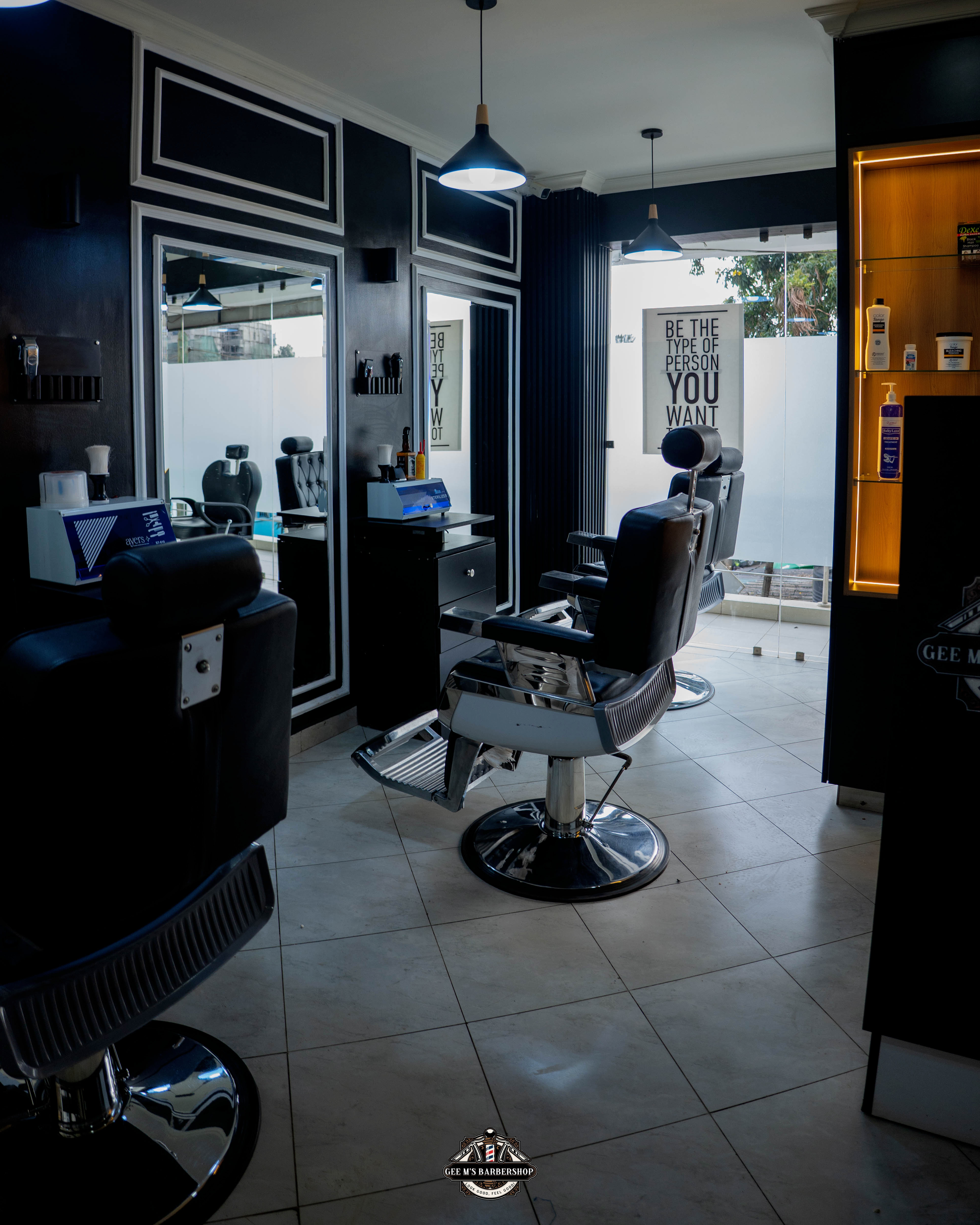 GEE M'S Barbershop Kawangware branch interior